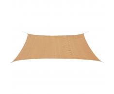 vidaXL Toldo de vela rectangular HDPE 2x4m beige