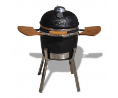 vidaXL Kamado Barbacoa Parrilla y Ahumador Cerámico 81 cm