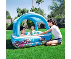 Bestway Piscina de chapoteo azul con capota 147x147x122 cm 52192