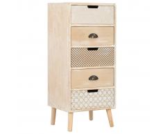 vidaXL Cajonera con 5 cajones 40x35x95,5 cm