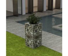 vidaXL Jardinera de gaviones de acero 50x50x100 cm