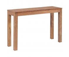 vidaXL Mesa consola de madera teca maciza acabado natural 110x35x76 cm