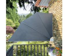 vidaXL Toldo lateral plegable para el patio 160 x 240 cm, gris