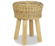 vidaXL Taburete de bar 35x45 cm ratán natural