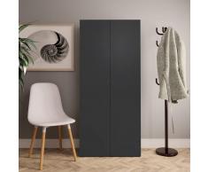 vidaXL Mueble zapatero de aglomerado gris 80x35,5x180 cm
