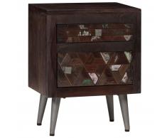 vidaXL Mesita de noche de madera maciza reciclada 40x30x50 cm