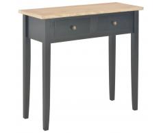 vidaXL Mesa consola tocador de madera negra 79x30x74 cm