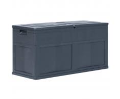 vidaXL Caja de almacenamiento de jardín 320 L negro