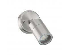 EGLO Lámpara de pared LED exterior Stockholm 1 5 W plateado 93268