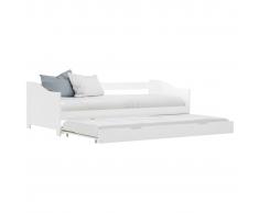 vidaXL Estructura de sofá cama madera de pino blanco 90x200 cm