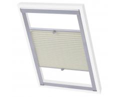 vidaXL Persiana plisada crema C02