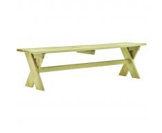 vidaXL Mesa de jardín de madera de pino impregnada 170x73x70 cm