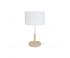 miliboo Lámpara de mesa diseño madera blanco