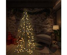 vidaXL Cono árbol de Navidad de 160 LED interior y exterior 78x120 cm