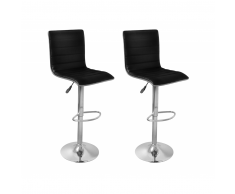 vidaXL Taburete de cocina bar, 2 unidades negras, modelo Tabby