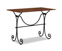 vidaXL Mesa de comedor madera maciza acabado de Sheesham 110x60x77 cm