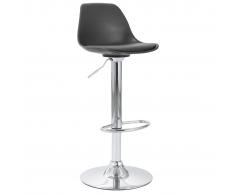 vidaXL Taburete de cocina cuero sintético gris