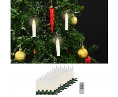vidaXL Vela LED sin cable Navidad mando distancia 50 uds blanco cálido