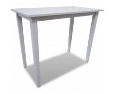 vidaXL Mesa alta de madera blanca