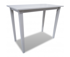 vidaXL Mesa de bar blanca madera