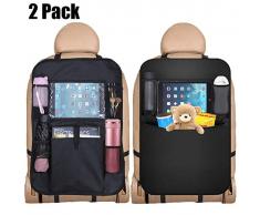 TRIBALSENSATION 2x Organizadores para Coche, Protectores de espalda de asiento a prueb