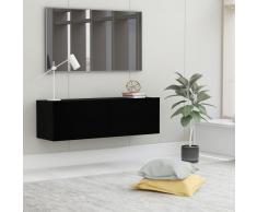 vidaXL Mueble para TV de aglomerado negro 100x30x30 cm