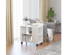 vidaXL Mesa auxiliar de aglomerado blanco 70x35x55 cm