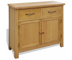 vidaXL Aparador de roble 90x33,5x83 cm
