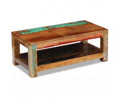 vidaXL Mesa de centro madera maciza reciclada 90x45x35 cm