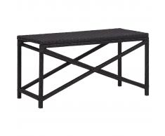 vidaXL Banco de jardín de ratán sintético negro 80 cm