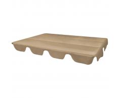 vidaXL Dosel de reemplazo para columpio de jardín taupe 226x186 cm