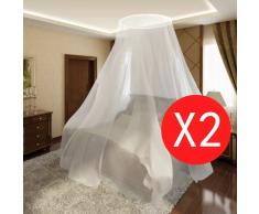 vidaXL Mosquitera redonda 2 piezas 56x325x230 cm