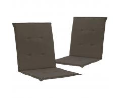 vidaXL Cojines para sillas de jardín 2 uds gris antracita 100x50x3 cm