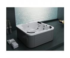 Beliani Spa exterior, Bañera de hidromasaje, Acrílico, SANREMO