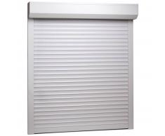 vidaXL Persiana enrollable aluminio blanca 100x120 cm