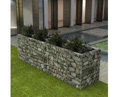 vidaXL Jardinera de gaviones de acero 360x90x100 cm