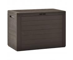 vidaXL Caja de almacenamiento de jardín marrón 78x44x55 cm