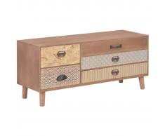 vidaXL Mueble para la TV con 5 cajones madera maciza pino 90x30x40 cm