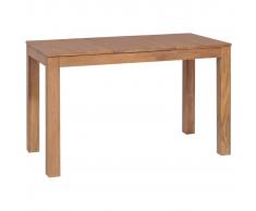 vidaXL Mesa de comedor madera teca maciza acabado natural 120x60x76 cm
