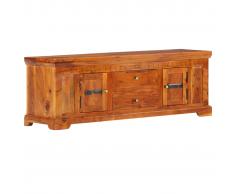 vidaXL Mueble para TV de madera maciza de acacia 119x30x40 cm