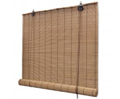 vidaXL Persiana enrollable de bambú marrón 150x160 cm