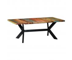 vidaXL Mesa de comedor madera maciza reciclada 200x100x75 cm