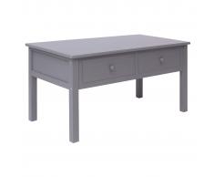 vidaXL Mesa de centro de madera gris 100x50x45 cm