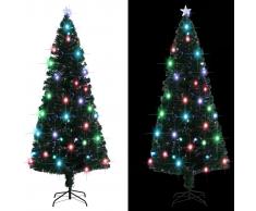 vidaXL Árbol de Navidad artificial con soporte/LED 210 cm 280 ramas