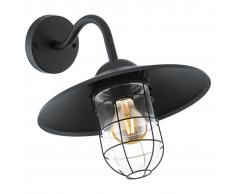 EGLO Lámpara de pared LED exterior Melgoa negra 60 W 94792
