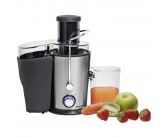 Bestron Exprimidor negro de frutas AGS326 de acero inoxidable, 400 W