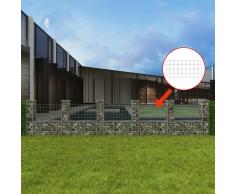 vidaXL Cesta en forma de U muro de gaviones galvanizado 570x20x100 cm