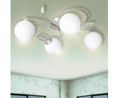 vidaXL Lámpara colgante con bolas de cristal acrílico 4 bombillas G9