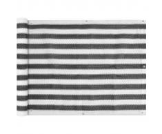 vidaXL Toldo para balcón HDPE 90x400 cm gris antracita y blanco