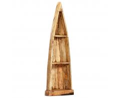 vidaXL Armario con forma de barco madera maciza de mango 40x30x130 cm